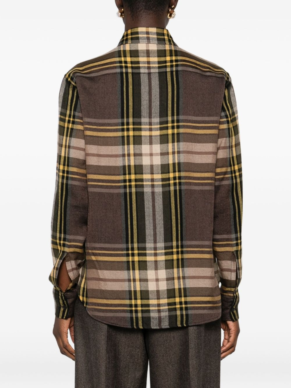 plaid button-up shirt - 4
