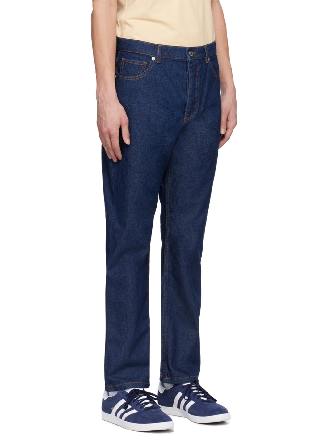 Indigo Embroidered Jeans - 2