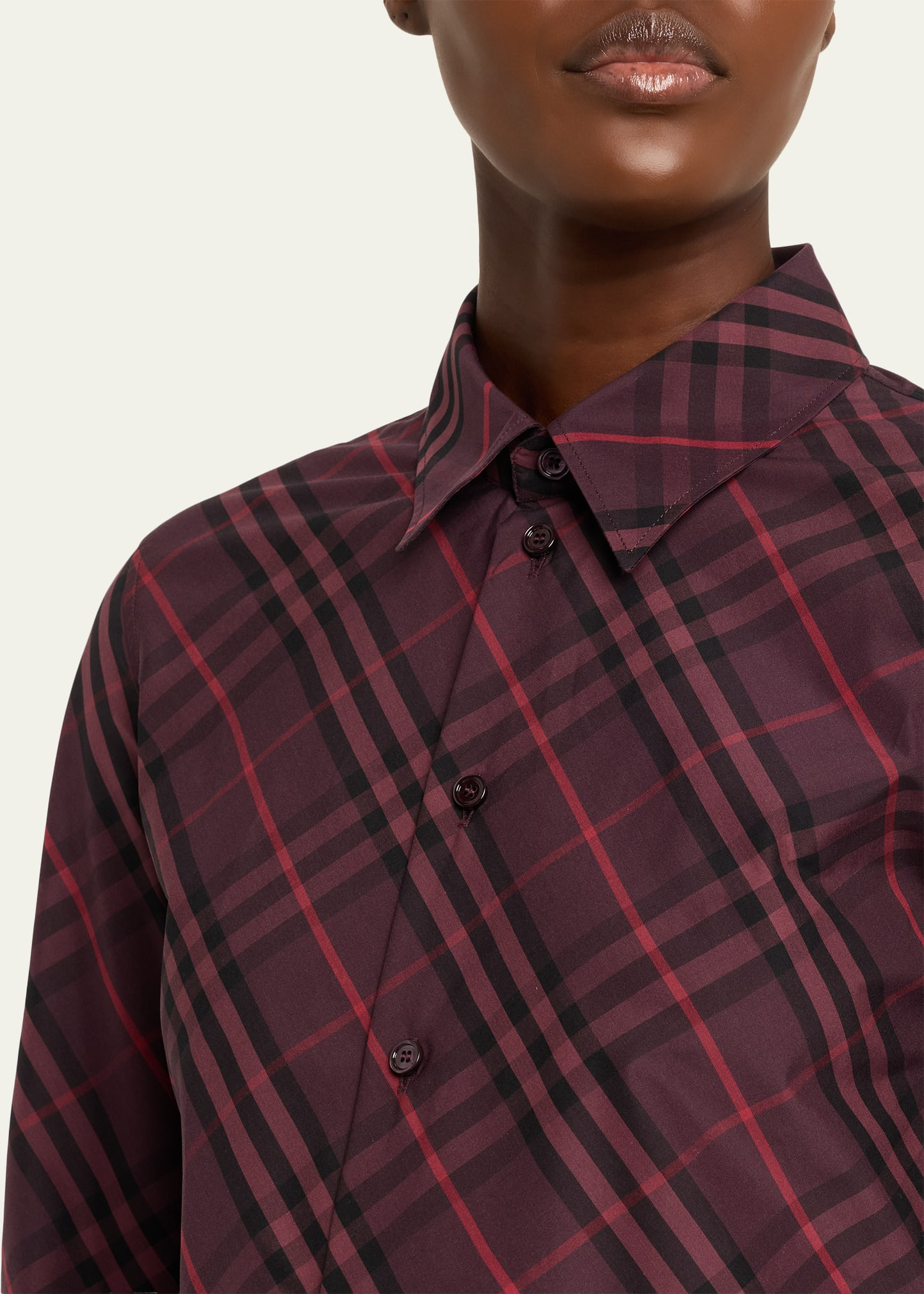 Simone Check Button-Down Shirt - 5