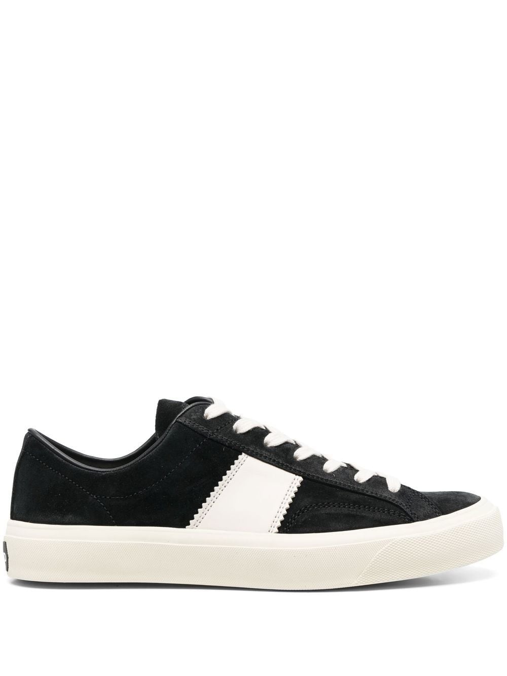 panelled low-top sneakers - 1