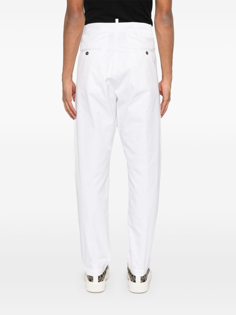 pleated cotton trousers - 4