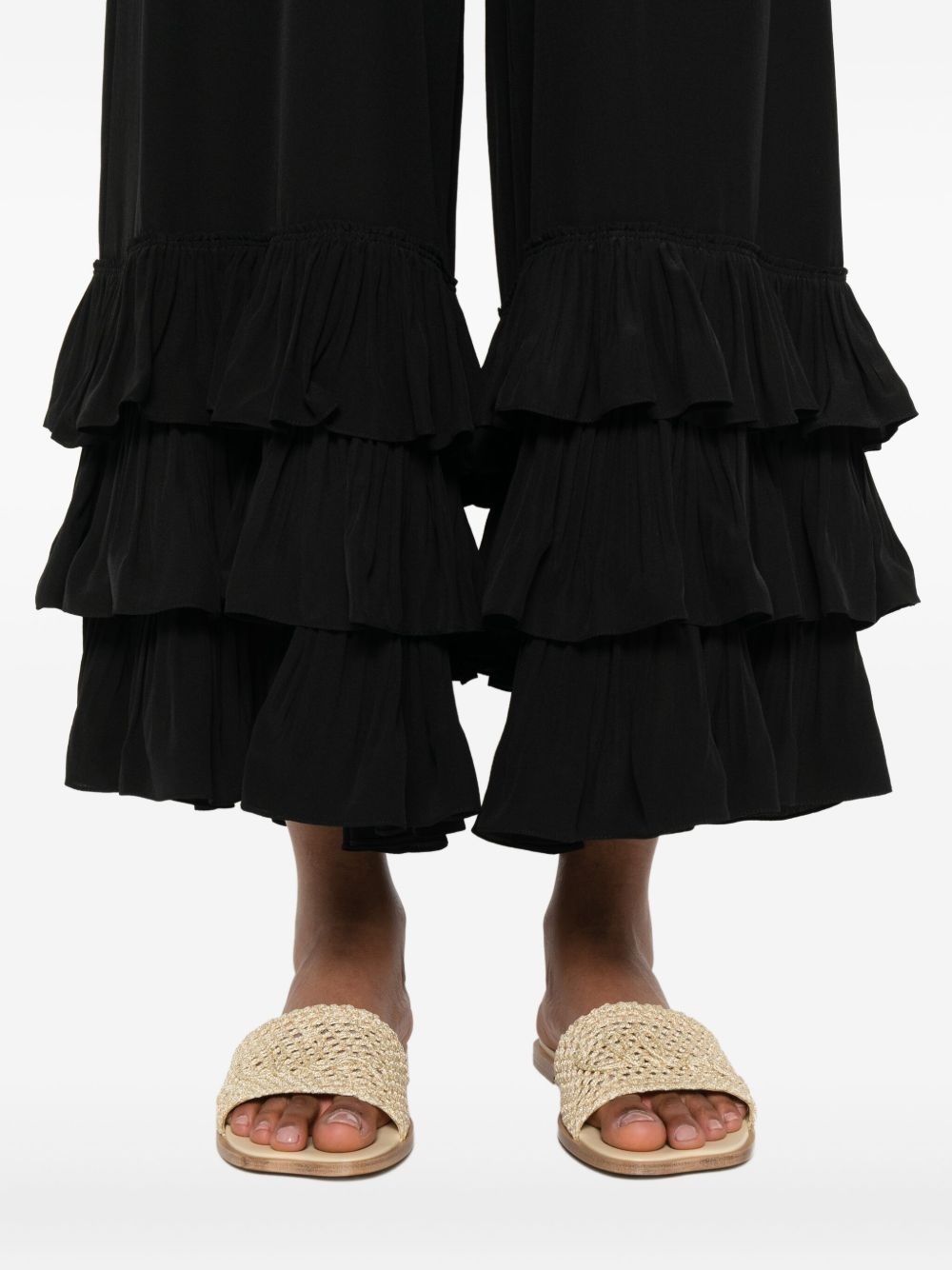 crepe de chine trousers - 5