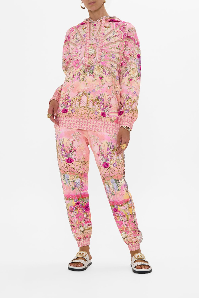 CAMILLA SILK BAND OVERSIZED HOODIE WITH BUTTERFLIES outlook