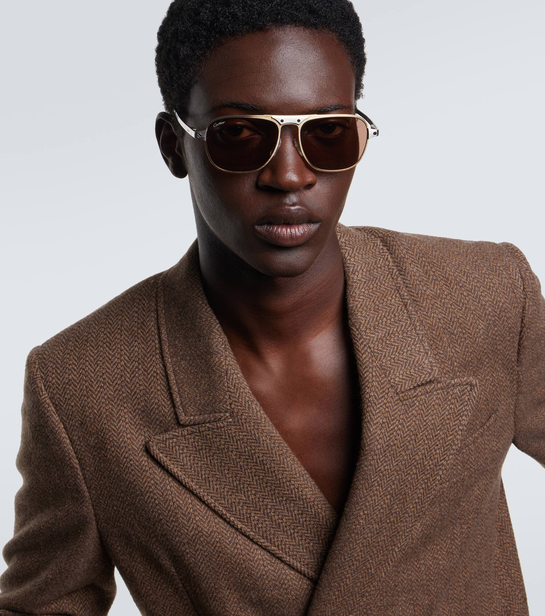 Santos De Cartier rectangular sunglasses - 3