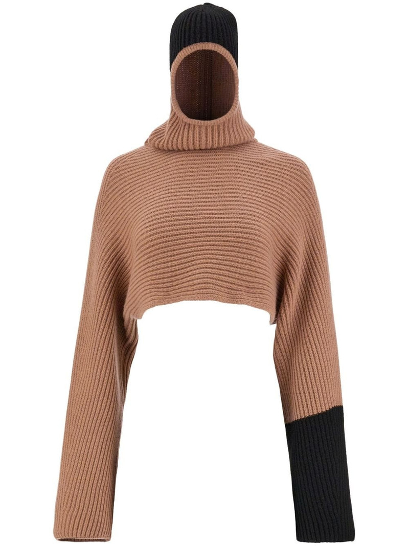 colour-block ribbed jumper 1