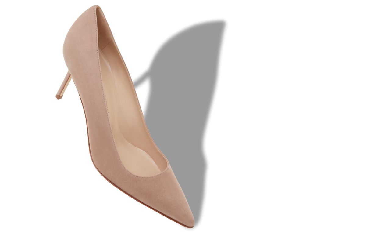 Light Beige Suede Pumps - 2