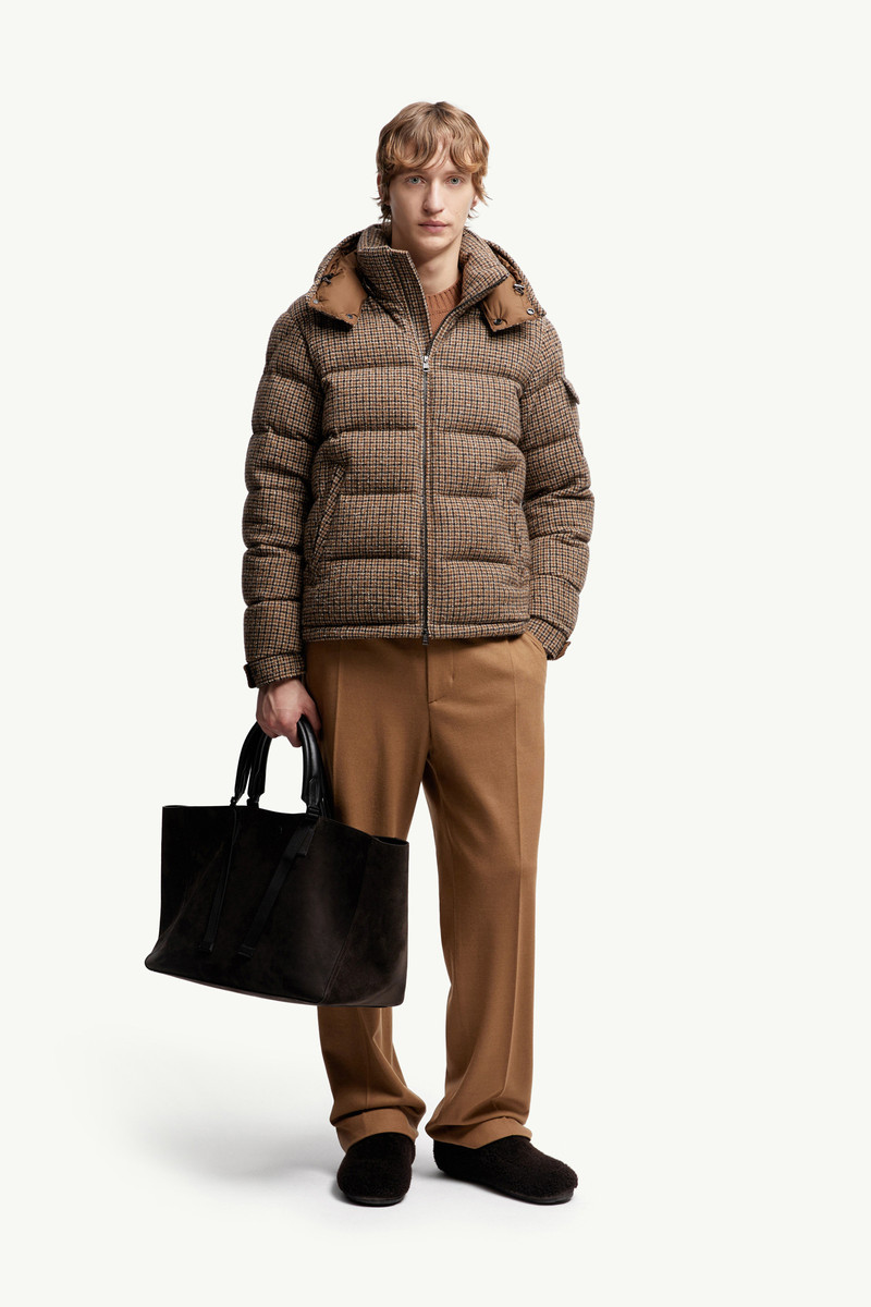 Moncler Montgenevre Wool Blend Bouclé Hooded Short Down Jacket outlook