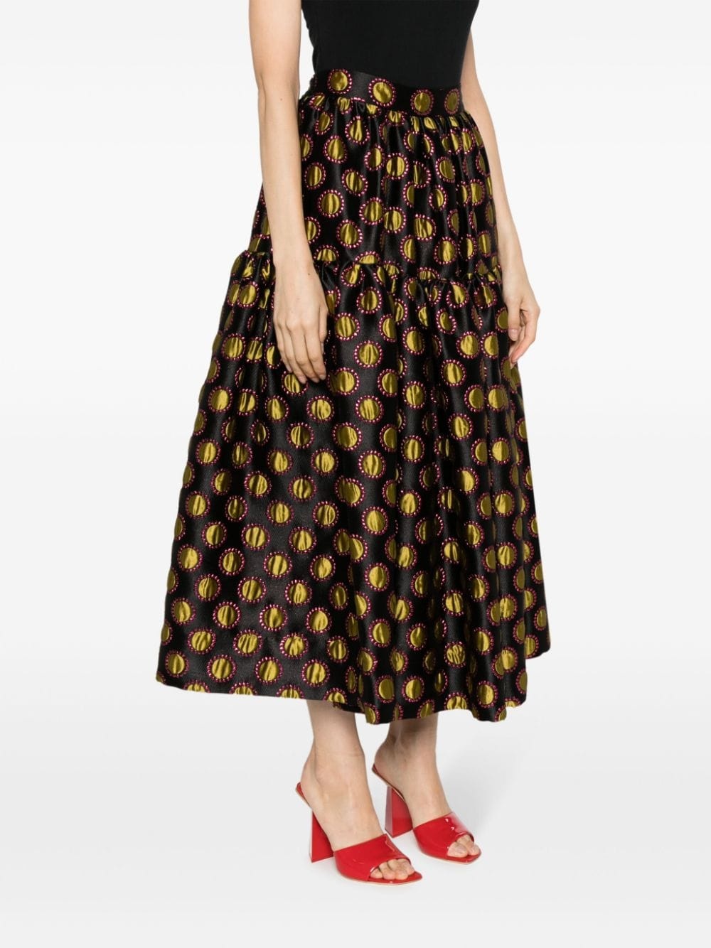 Oscar graphic-print skirt - 3