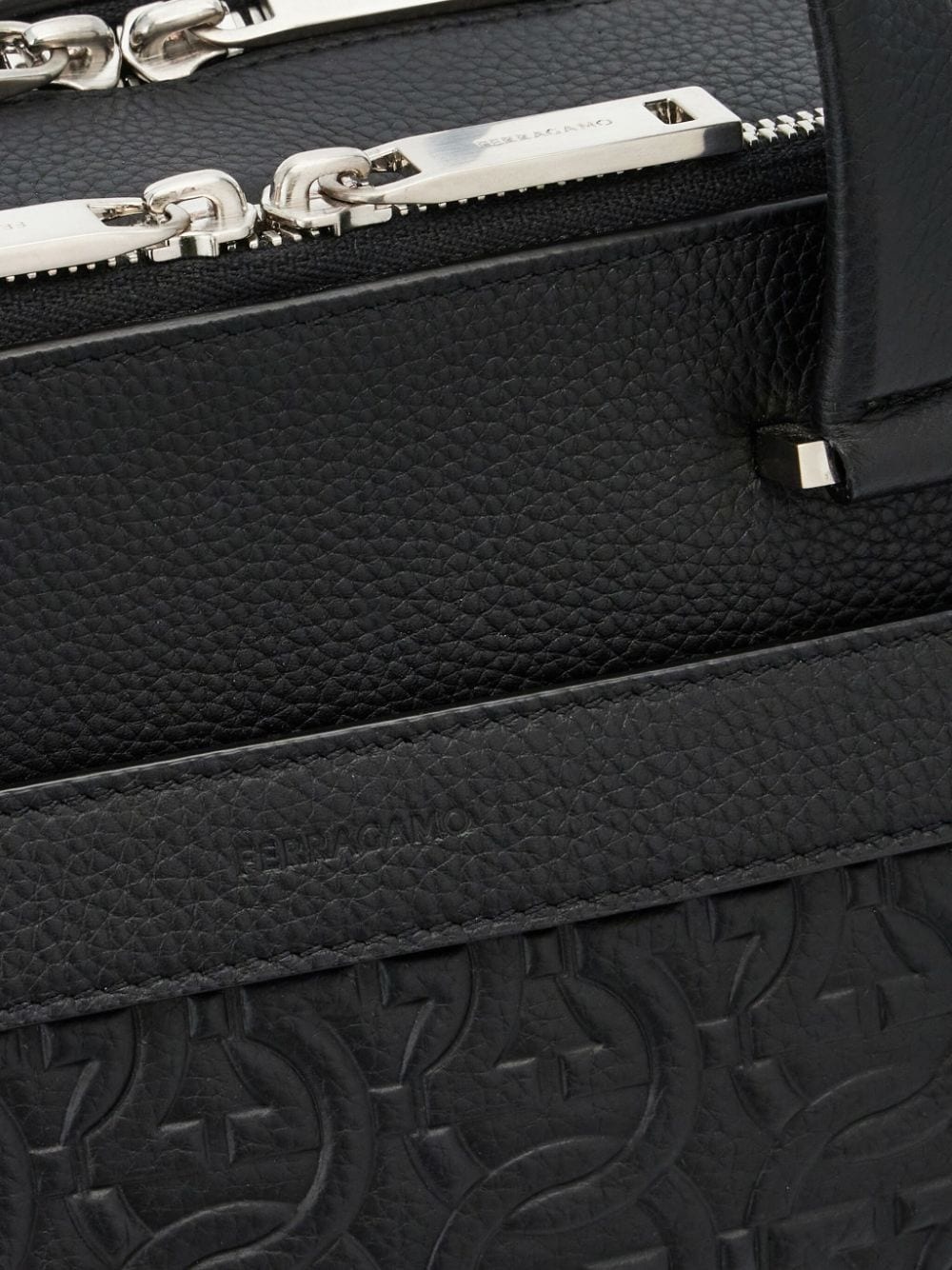 Gancini leather briefcase - 5
