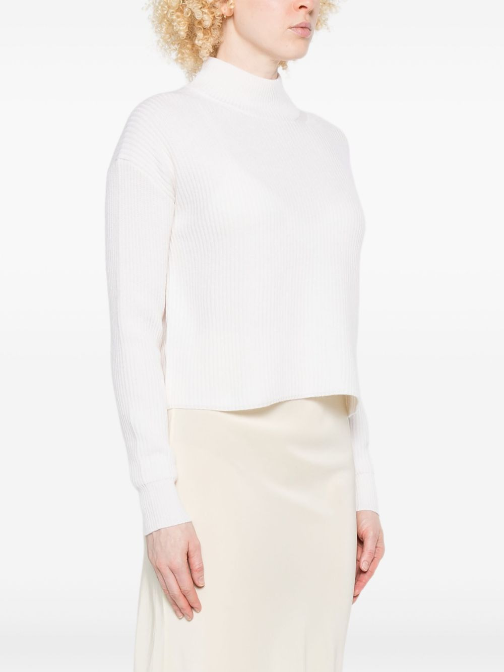 ribbed mock-neck sweater - 3