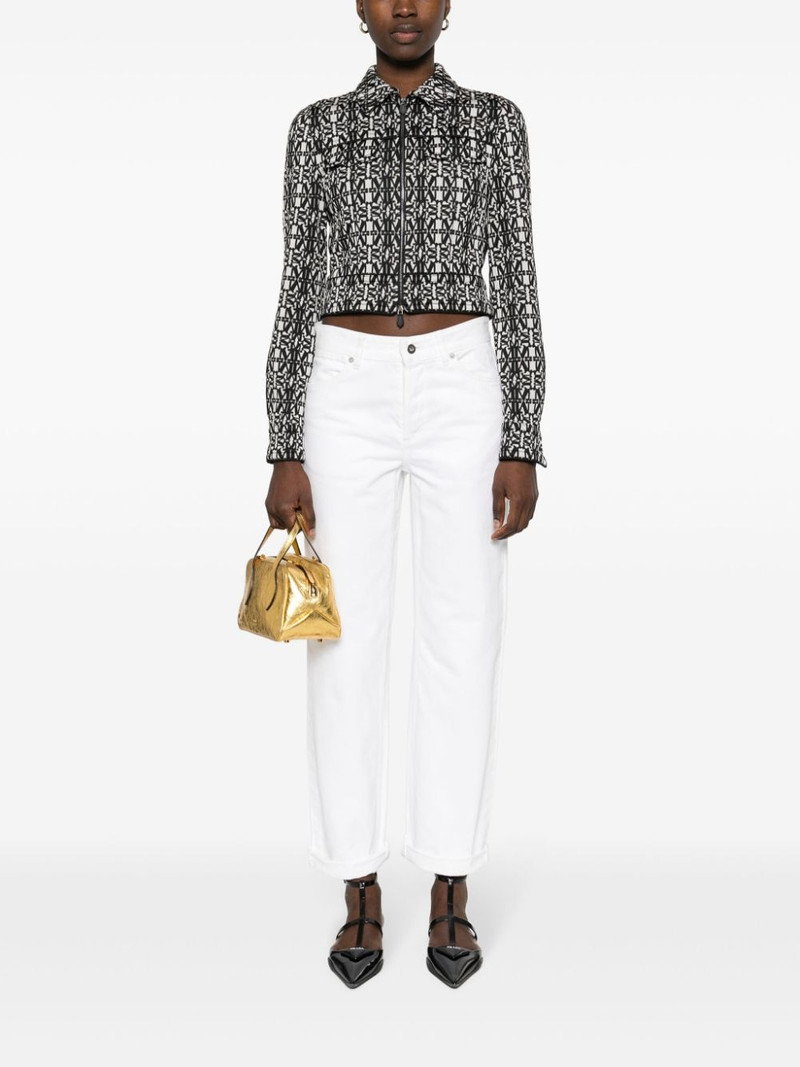 Max Mara Tony monogram-pattern cropped jacket outlook