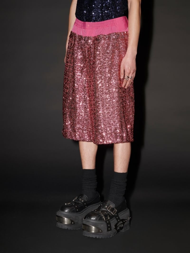 WAIST LAYER SEQUIN SHORTS 5