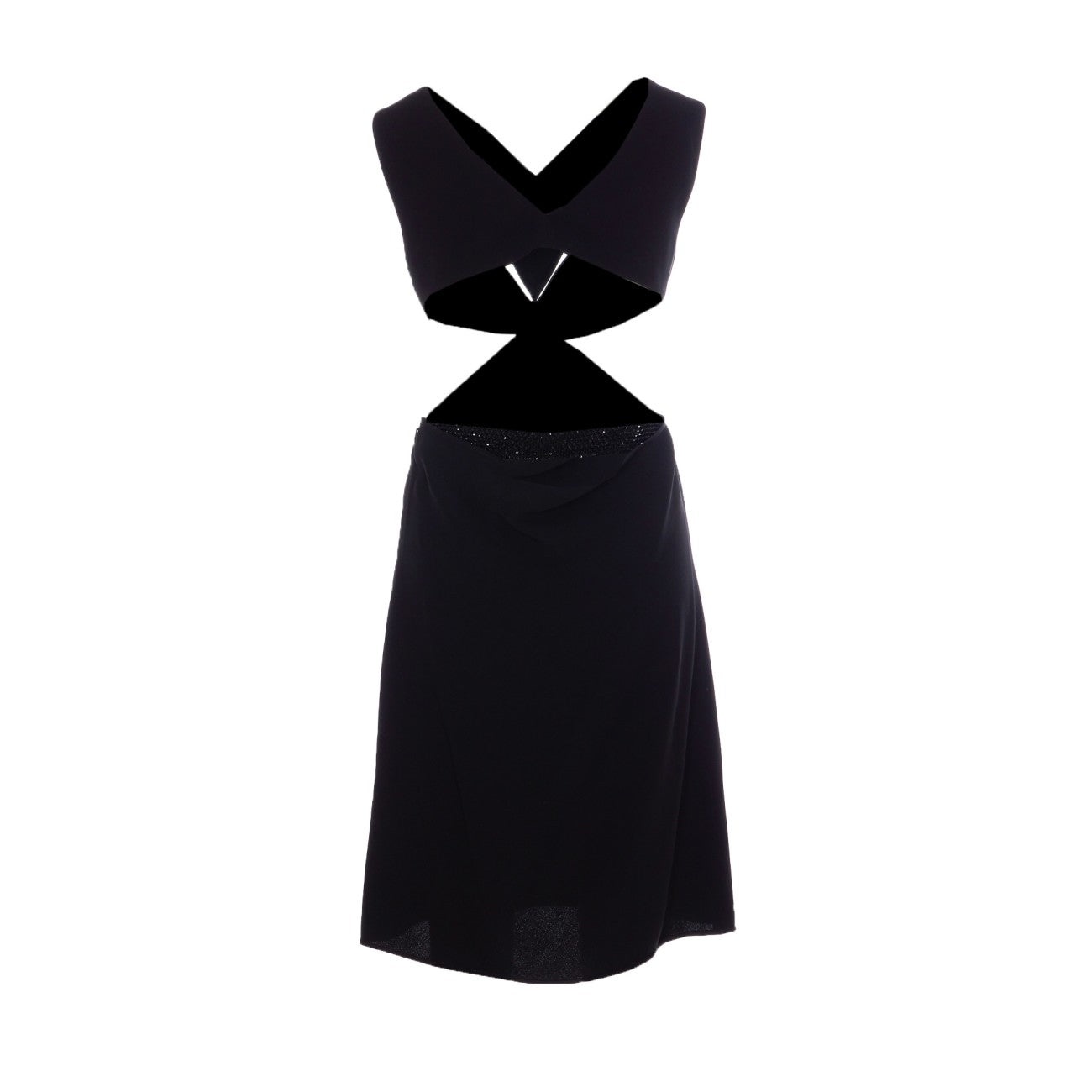Givenchy Women Cut-Out Satin Dress In Crepe Satin With Rhinestone Detail - 2