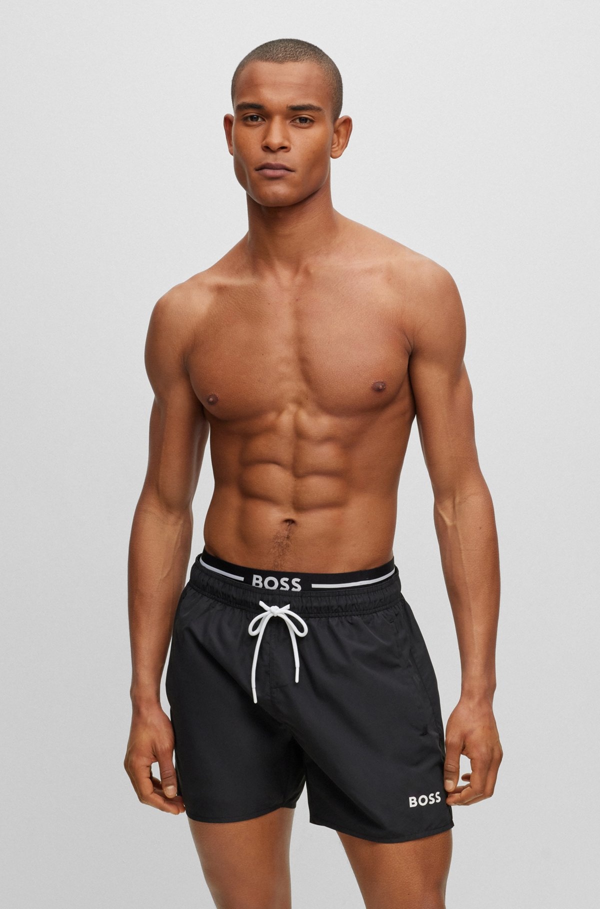 QUICK-DRY SWIM SHORTS IN RECYCLED FABRIC WITH BRANDING - 2