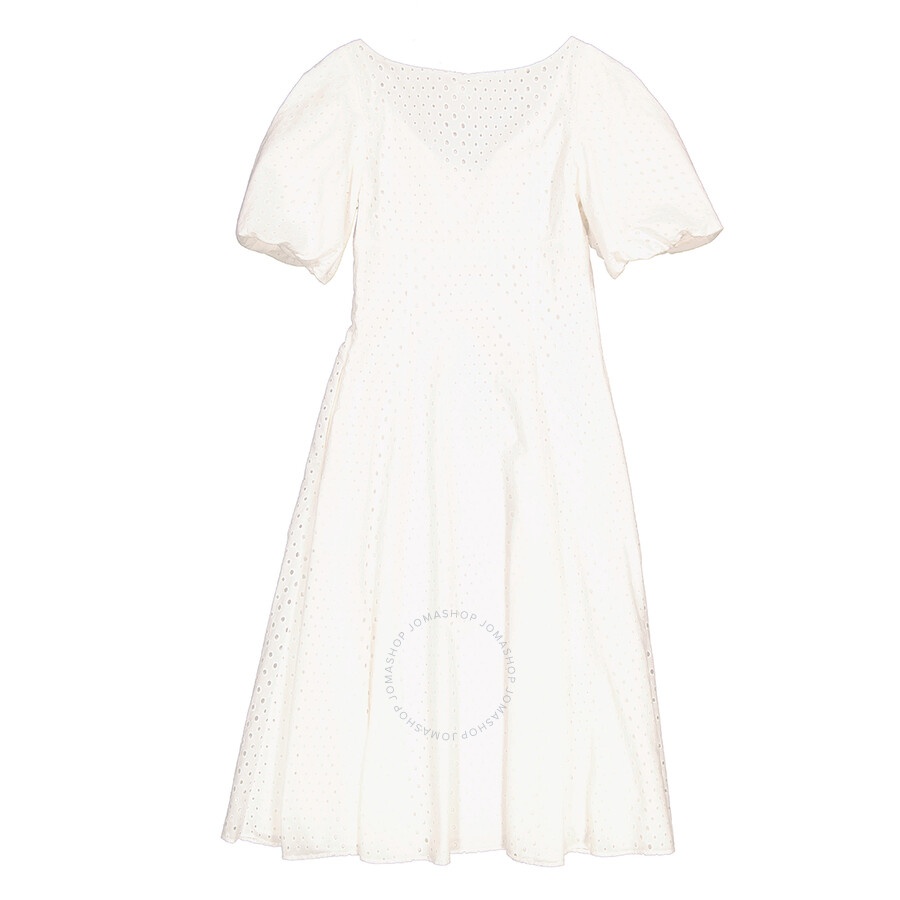 Kenzo Ladies Off White Broderie Anglais Embroidered Midi Dress - 2