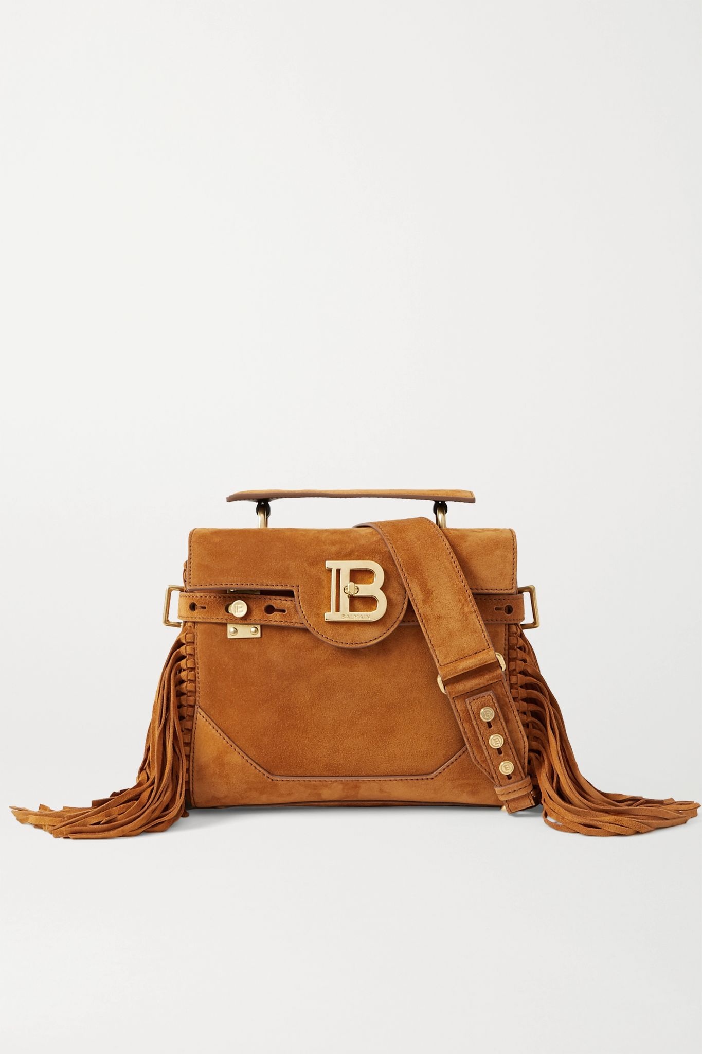 B-Buzz 19 fringed suede shoulder bag - 1