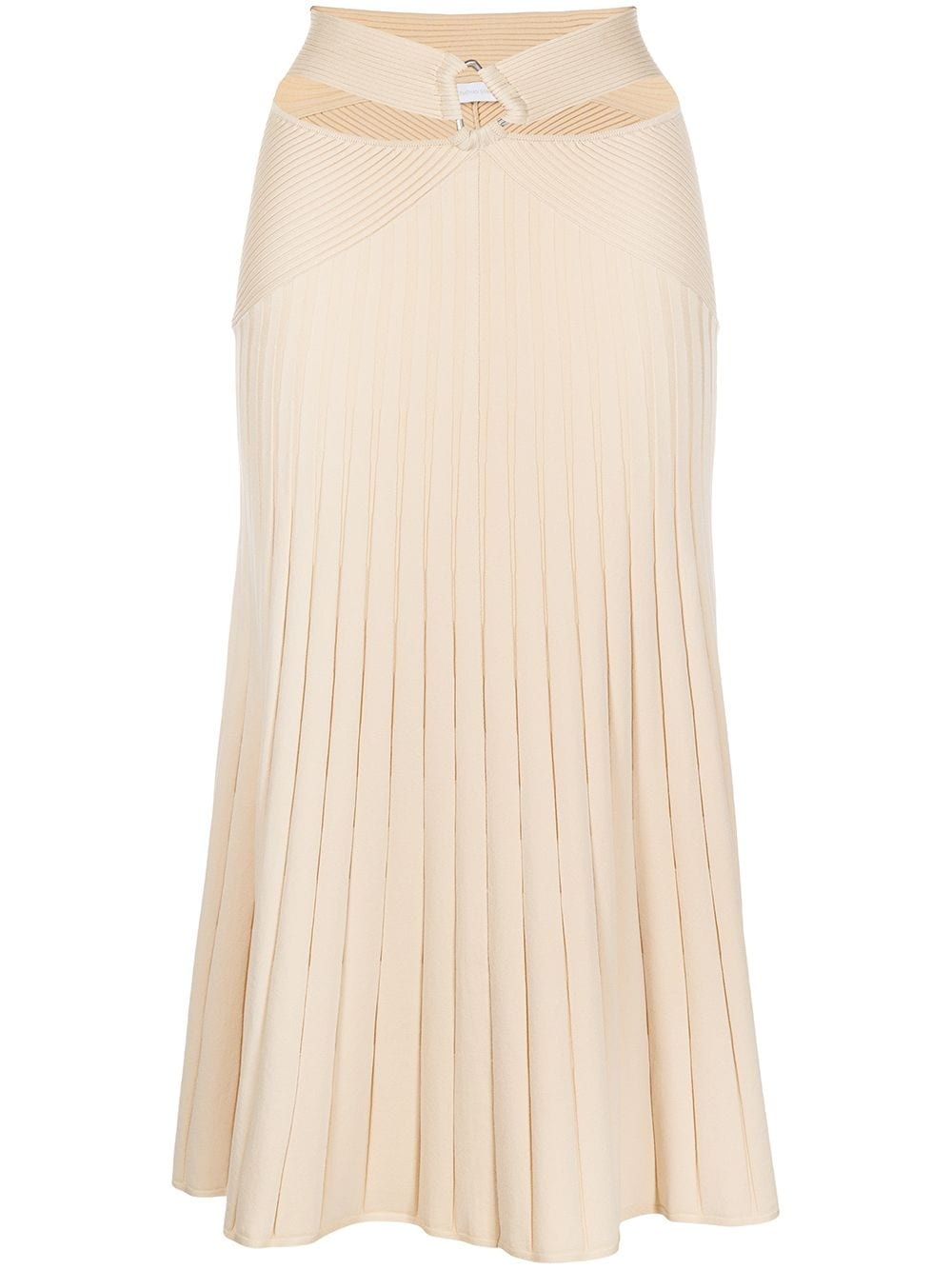 arabella compact ribbed-knit skirt - 1