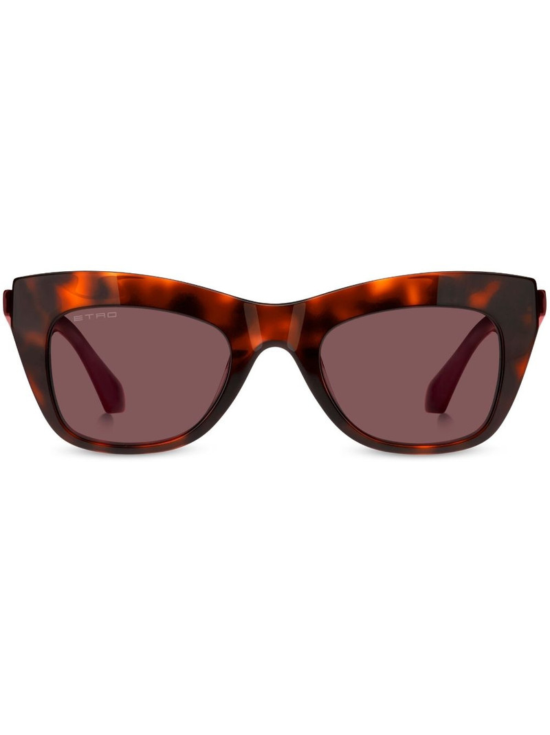 tortoiseshell-effect cat-eye sunglasses 1
