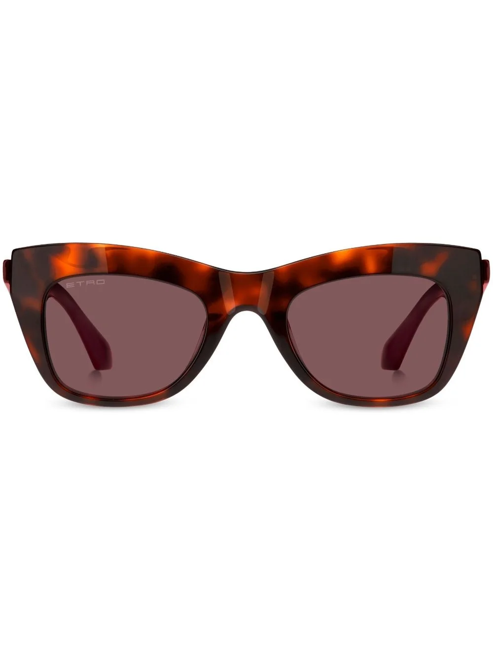 tortoiseshell-effect cat-eye sunglasses - 1