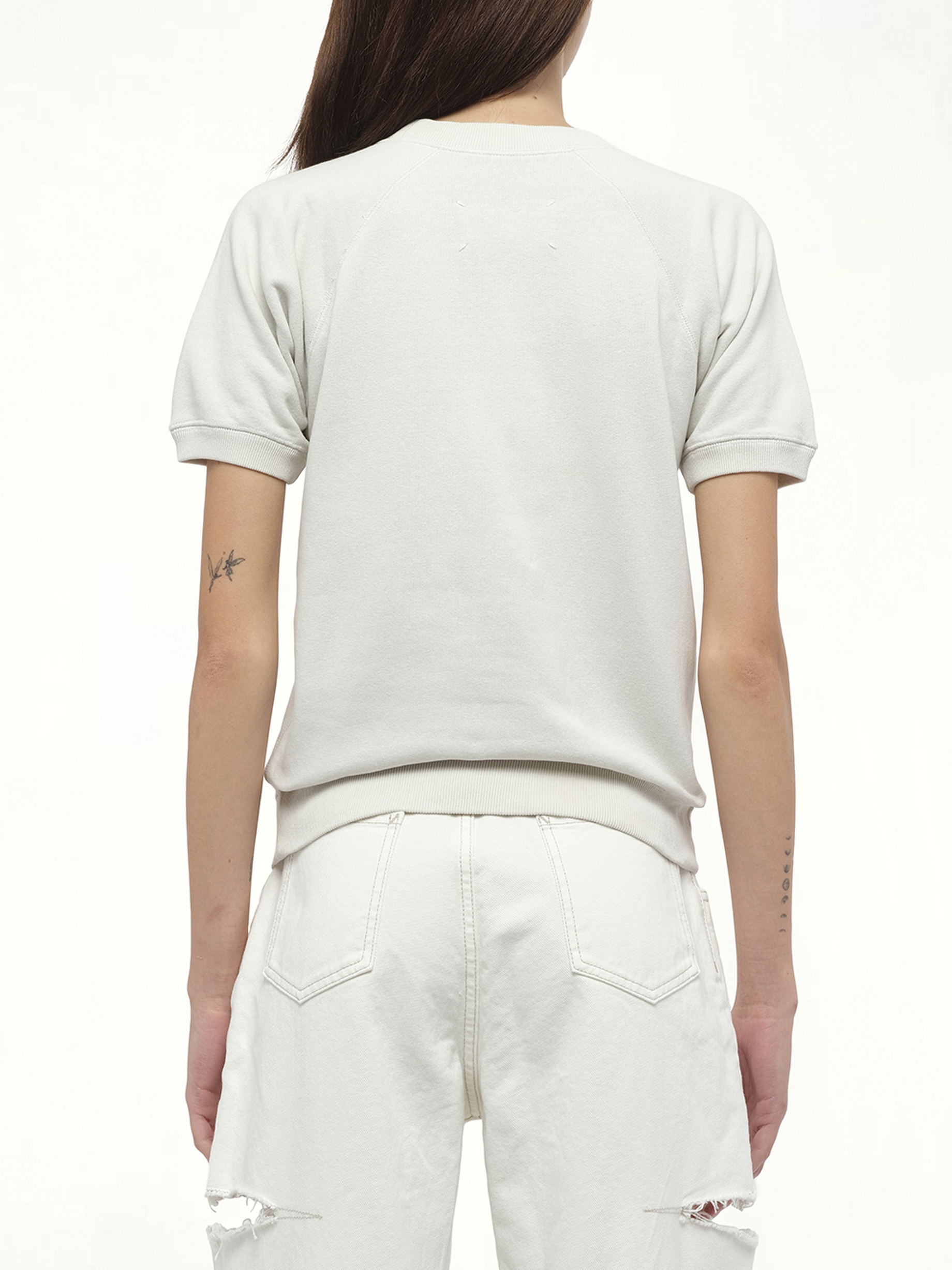 Margiela Short Sleeve Sweatshirt in Butter - 6