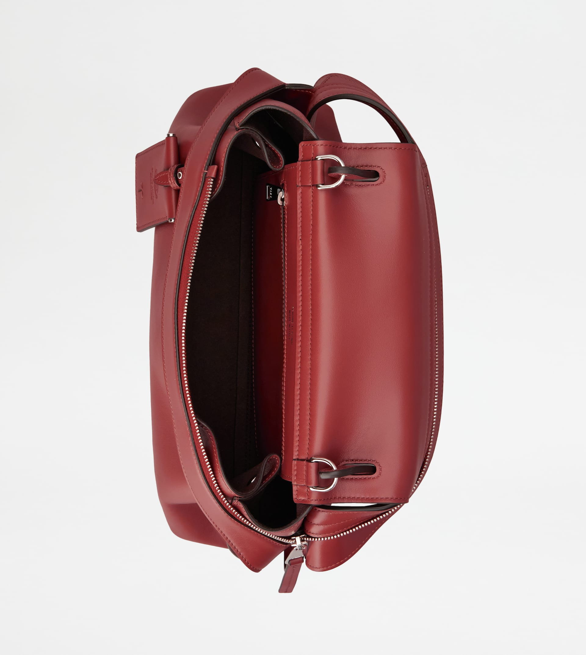 TOD'S WAVE BAG IN LEATHER SMALL - RED - 5