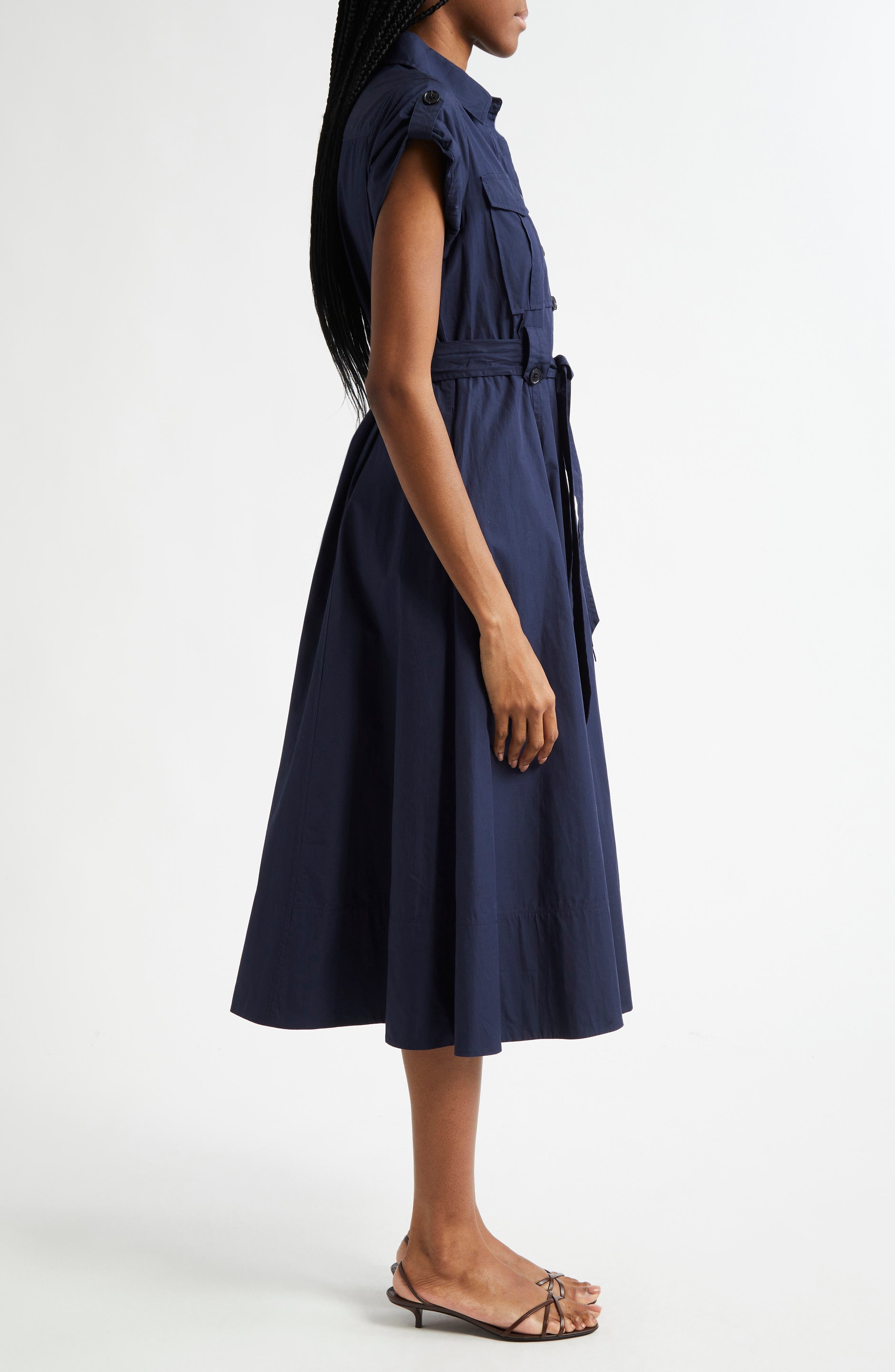 Derek Lam 10 Crosby Kayla Belted Shirtdress in Night Sky at Nordstrom - 3