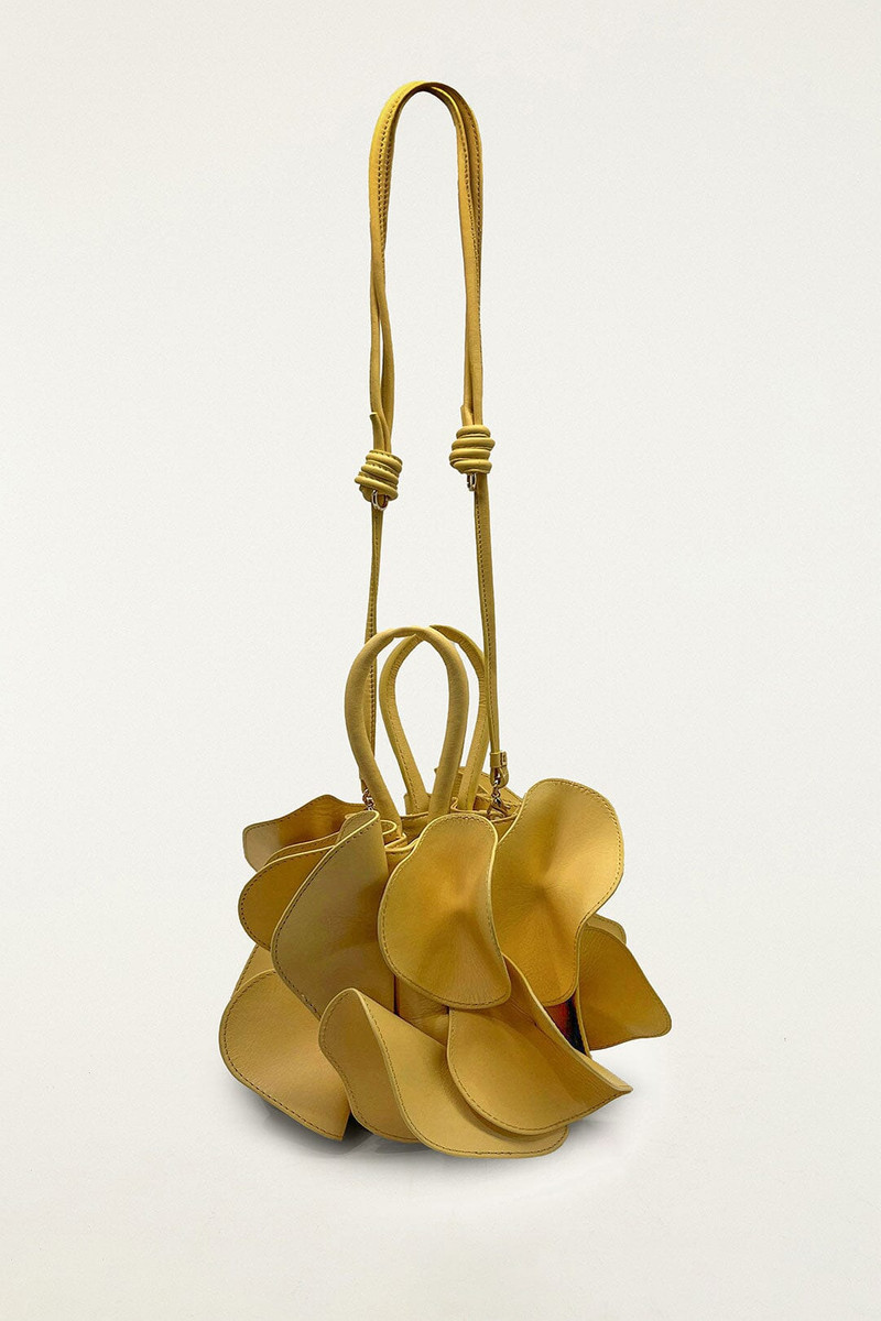 FARM RIO Pink Red Leather Flower Bag outlook