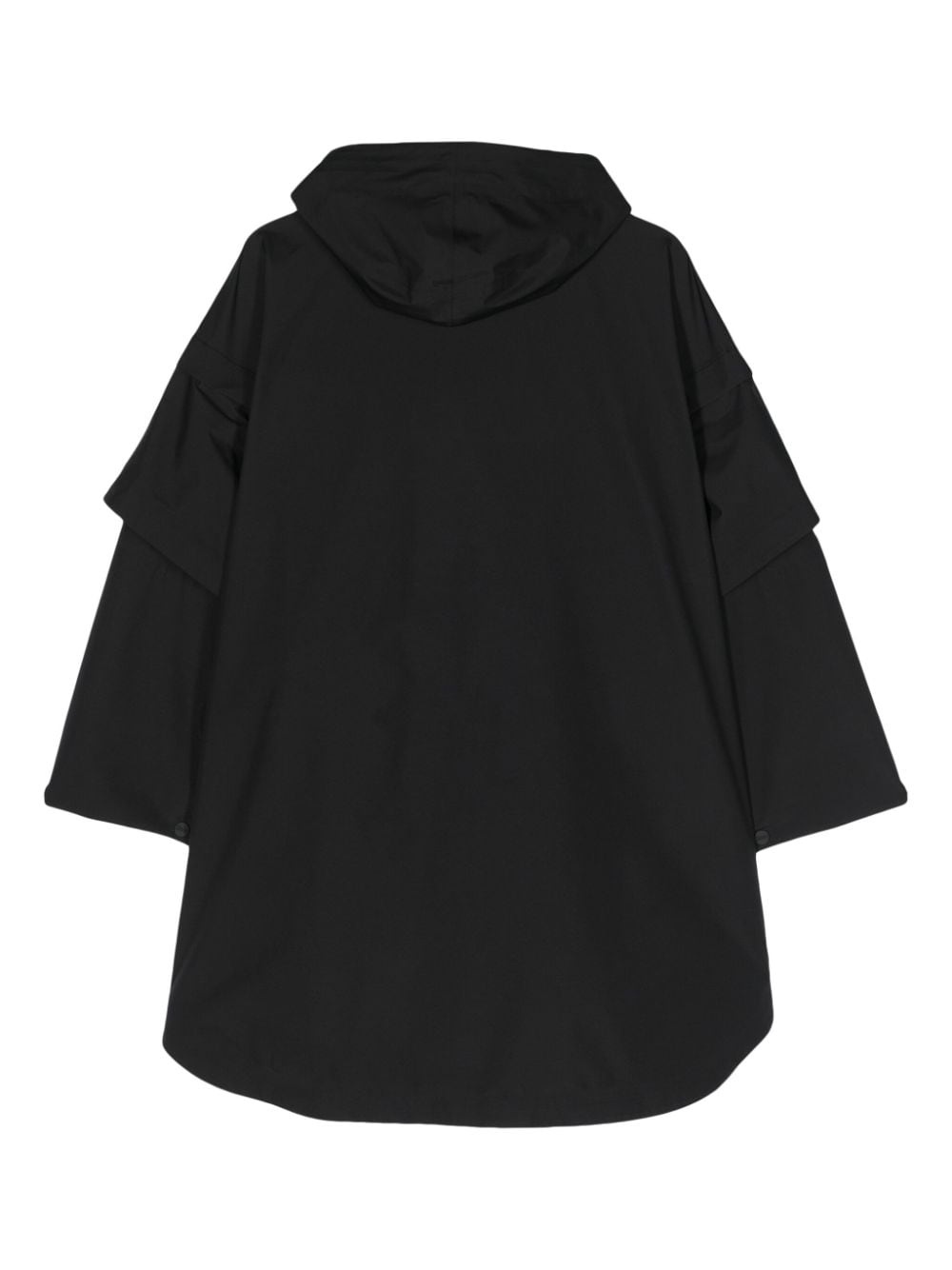 hooded cape coat - 2