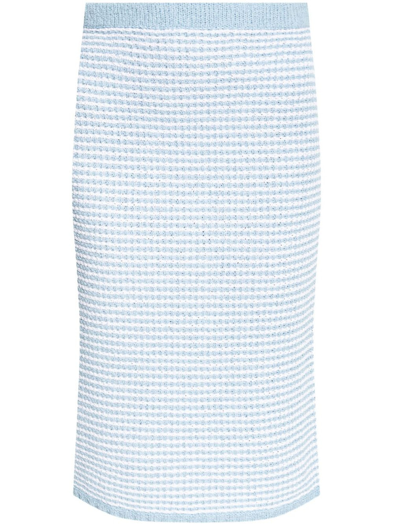 cotton-blend striped skirt 1