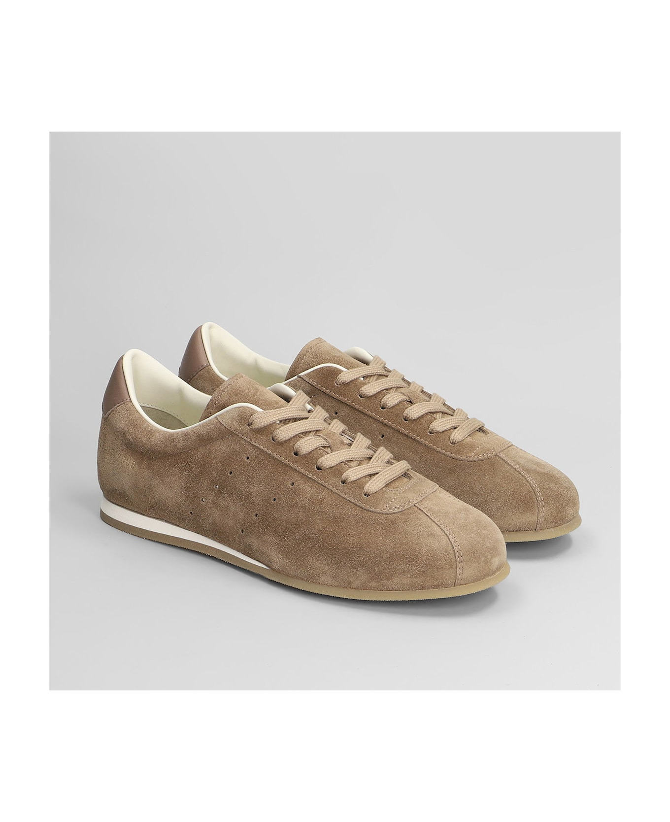 Driving Shoe Sneakers In Taupe Suede - 2