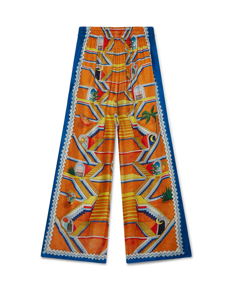 CASABLANCA Escalier Infini Silk Wide Leg Trousers outlook
