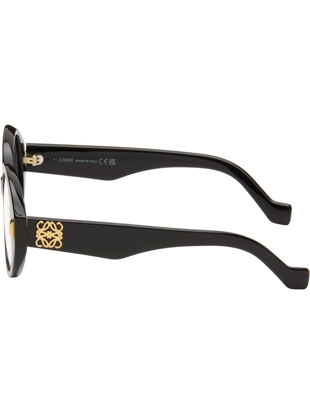 Black Anagram Oval Glasses - 3