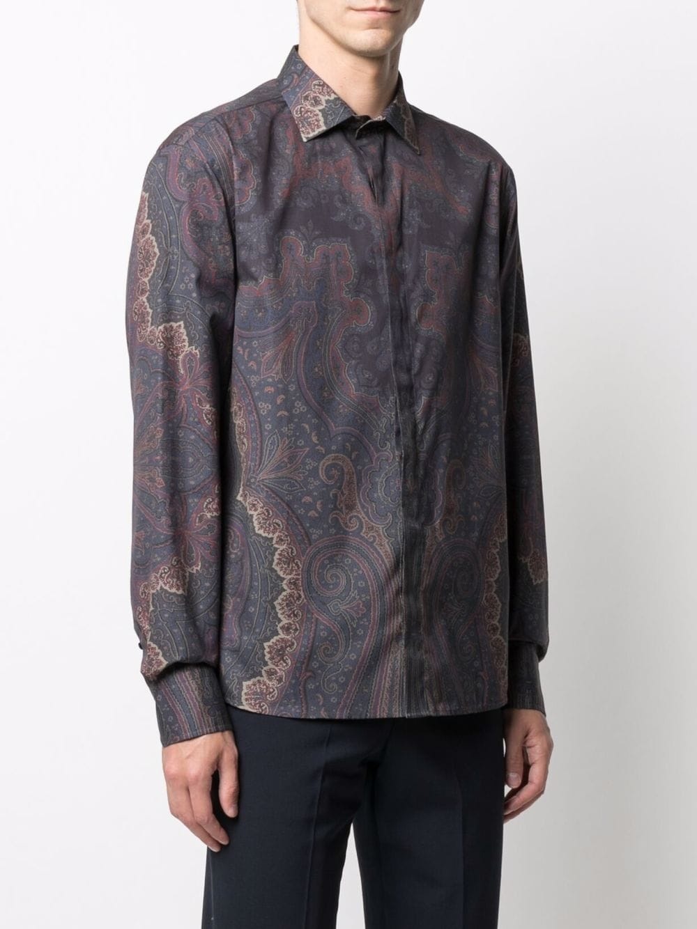 paisley-print satin shirt - 3