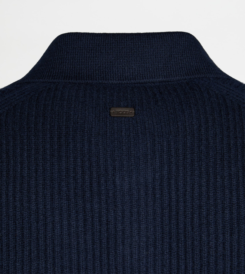 CASHMERE BLEND CARDIGAN - BLUE 7