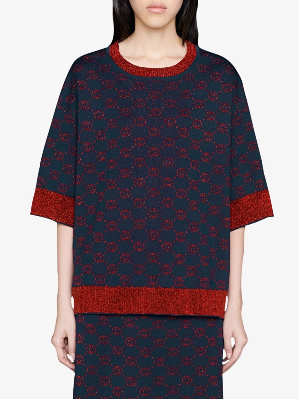 Interlocking G jacquard-knit top - 3