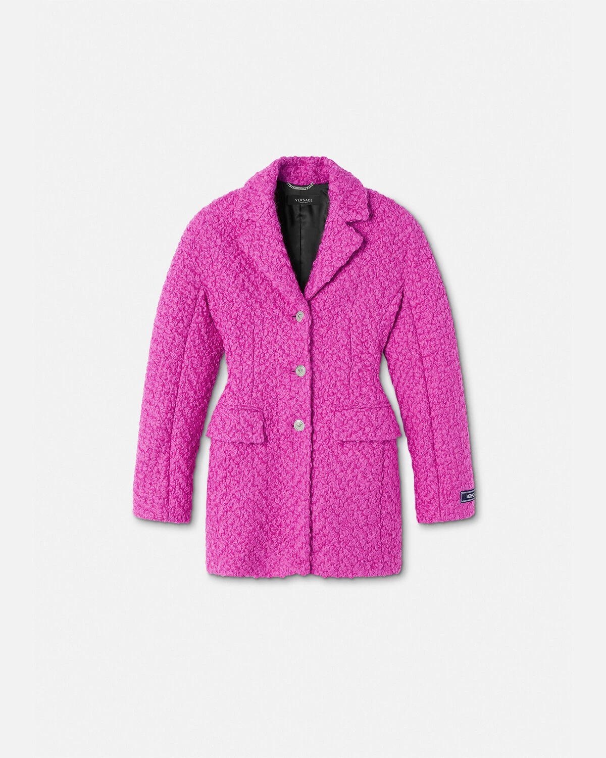 Rounded Hourglass Wool Bouclé Coat - 1