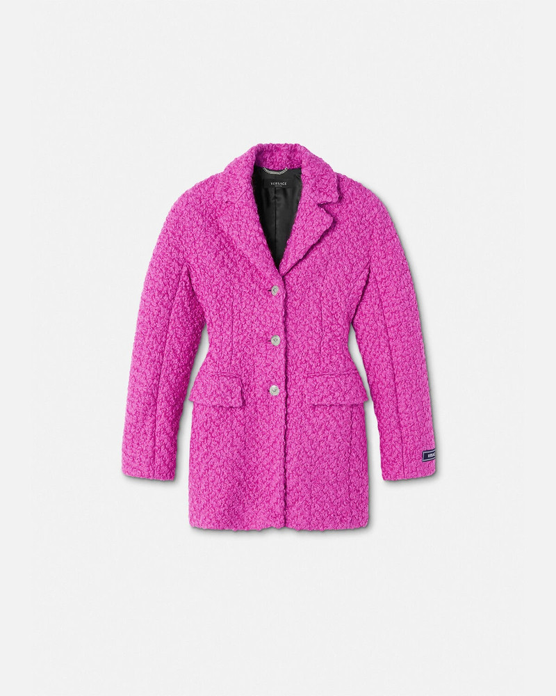 Rounded Hourglass Wool Bouclé Coat 1