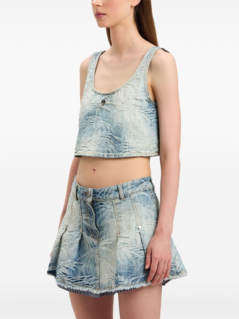 Palms denim top - 4