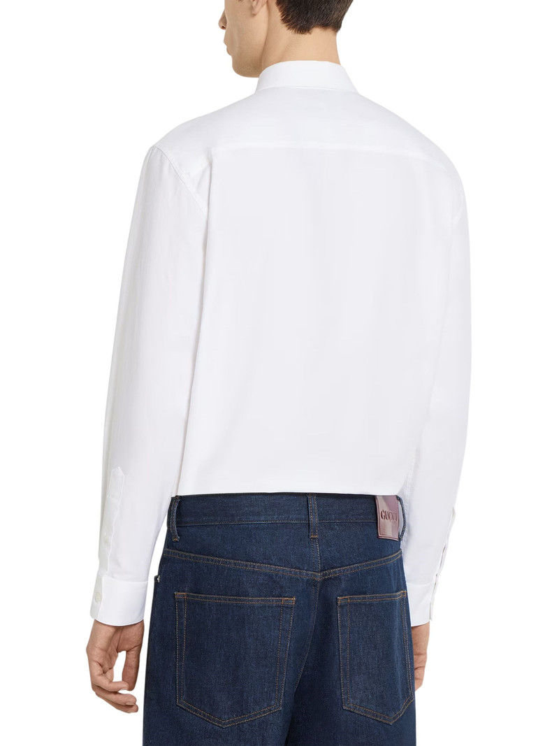 GUCCI Oxford shirt with web outlook