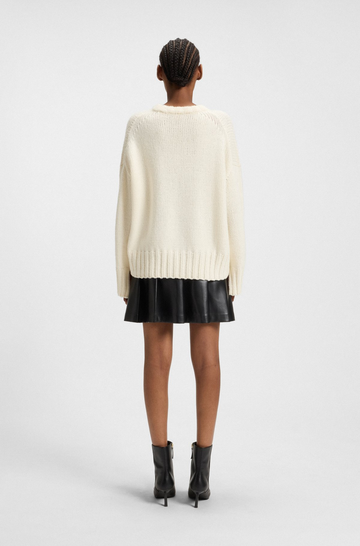 OVERSIZE-FIT KNITTED SWEATER WITH EMBROIDERED LOGO - 4
