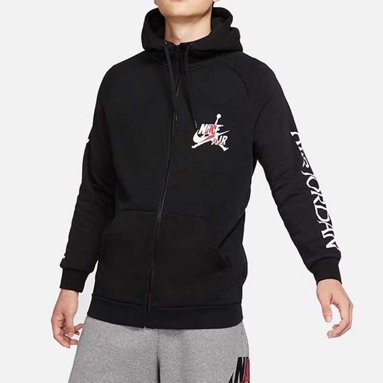 Air Jordan Jumpman Classics Logo Casual Sports Breathable hoodie Jacket Black DH9507-010 - 4