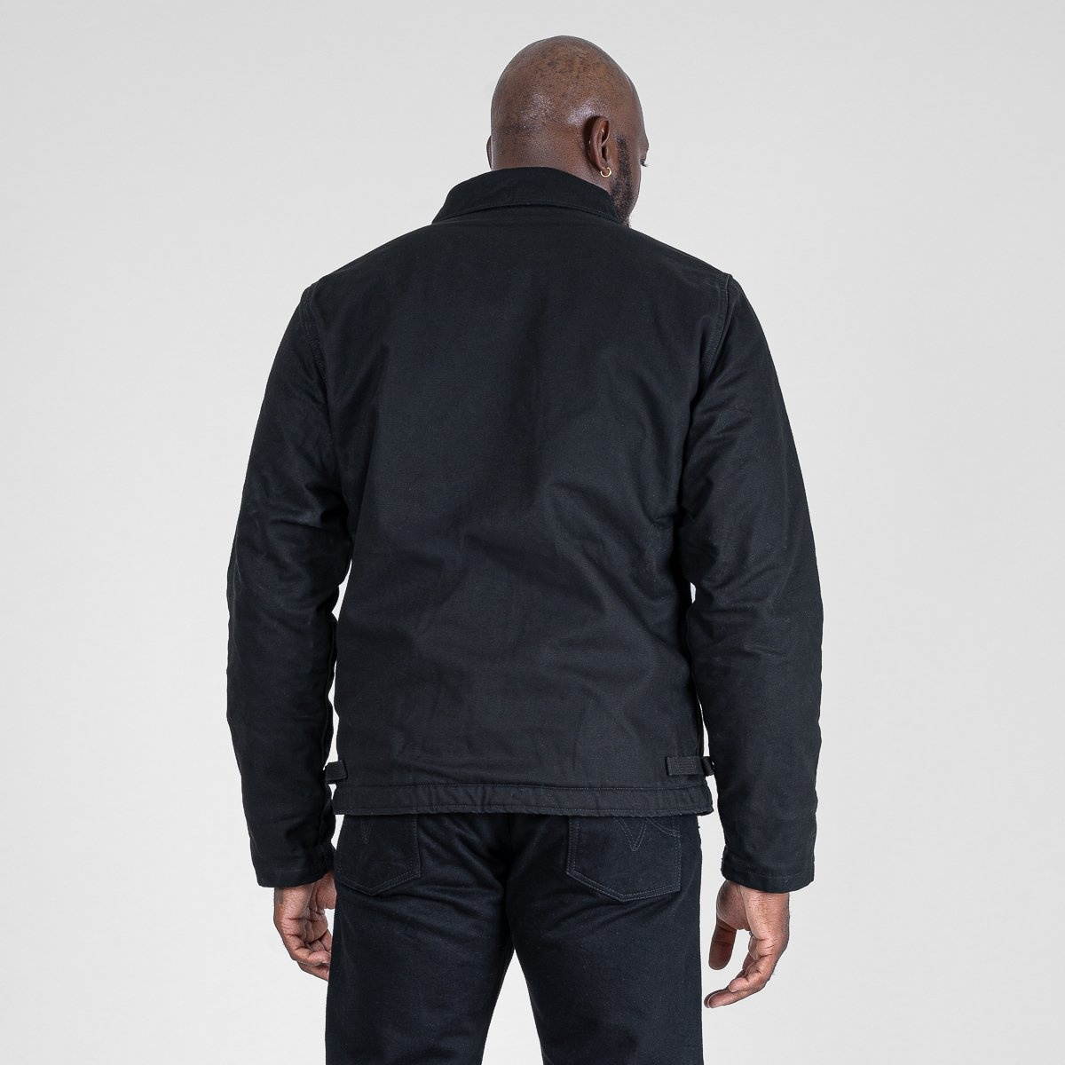 IHM-39-BLK Military Serge A2 Deck Jacket - Black - 3