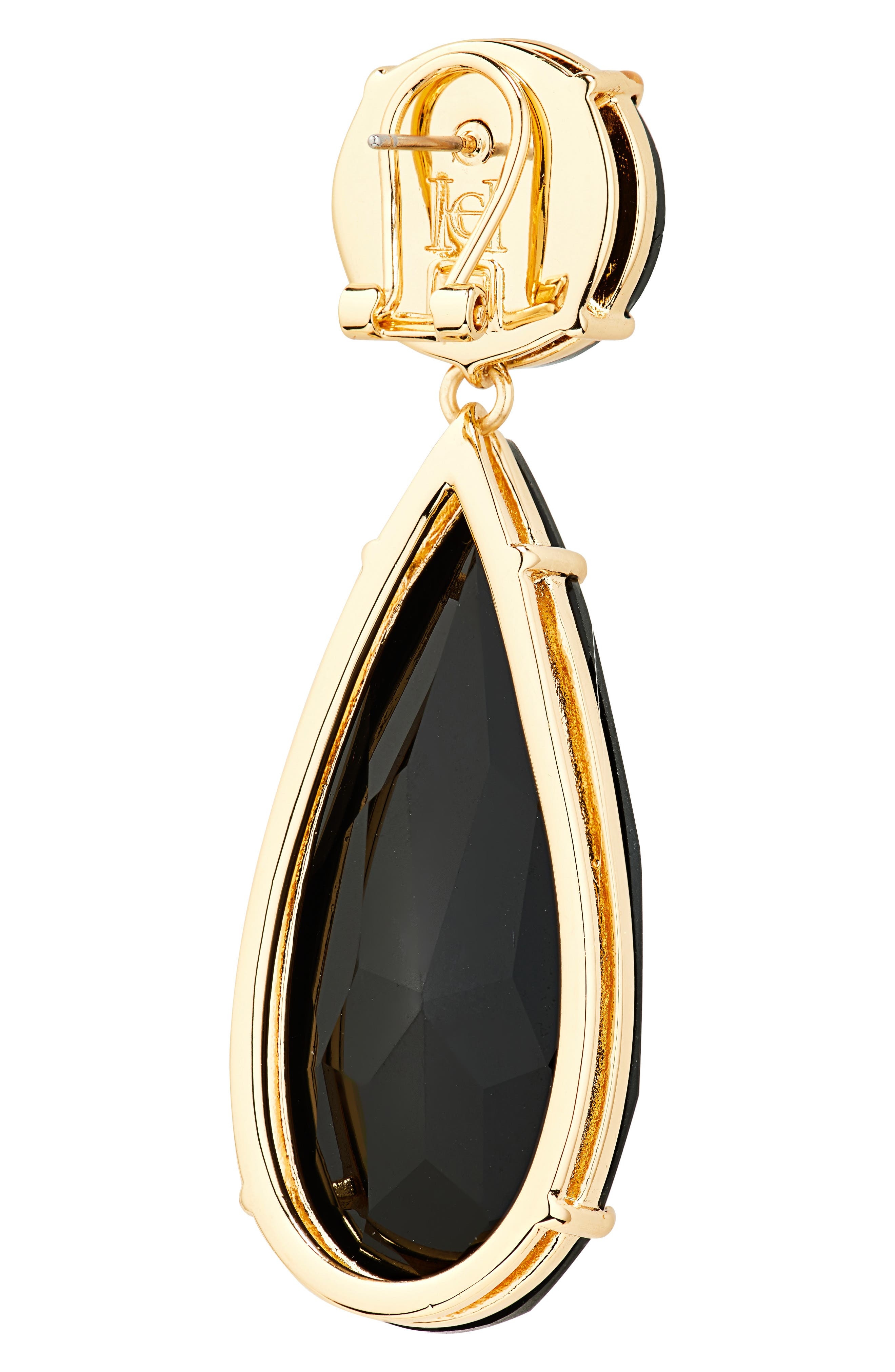 Carolina Herrera Large Teardrop Crystal Earrings in Jet Black at Nordstrom - 4