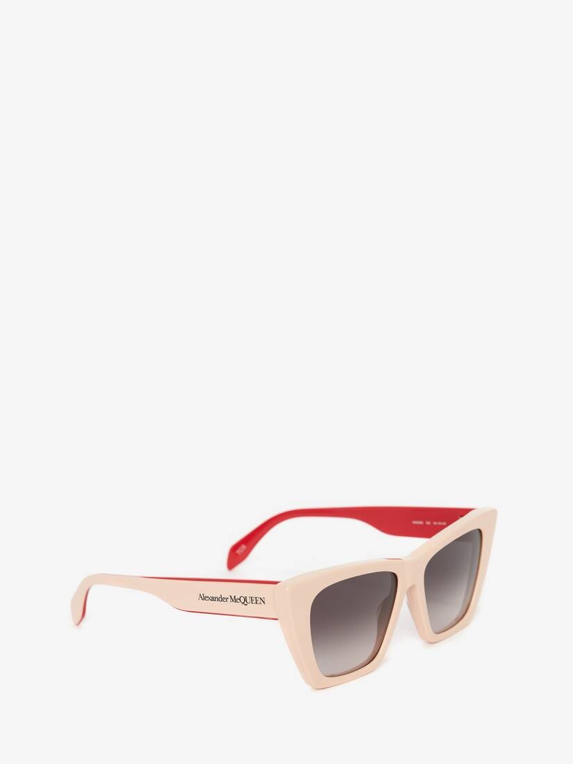 Selvedge Cat-eye Sunglasses in Pink - 3