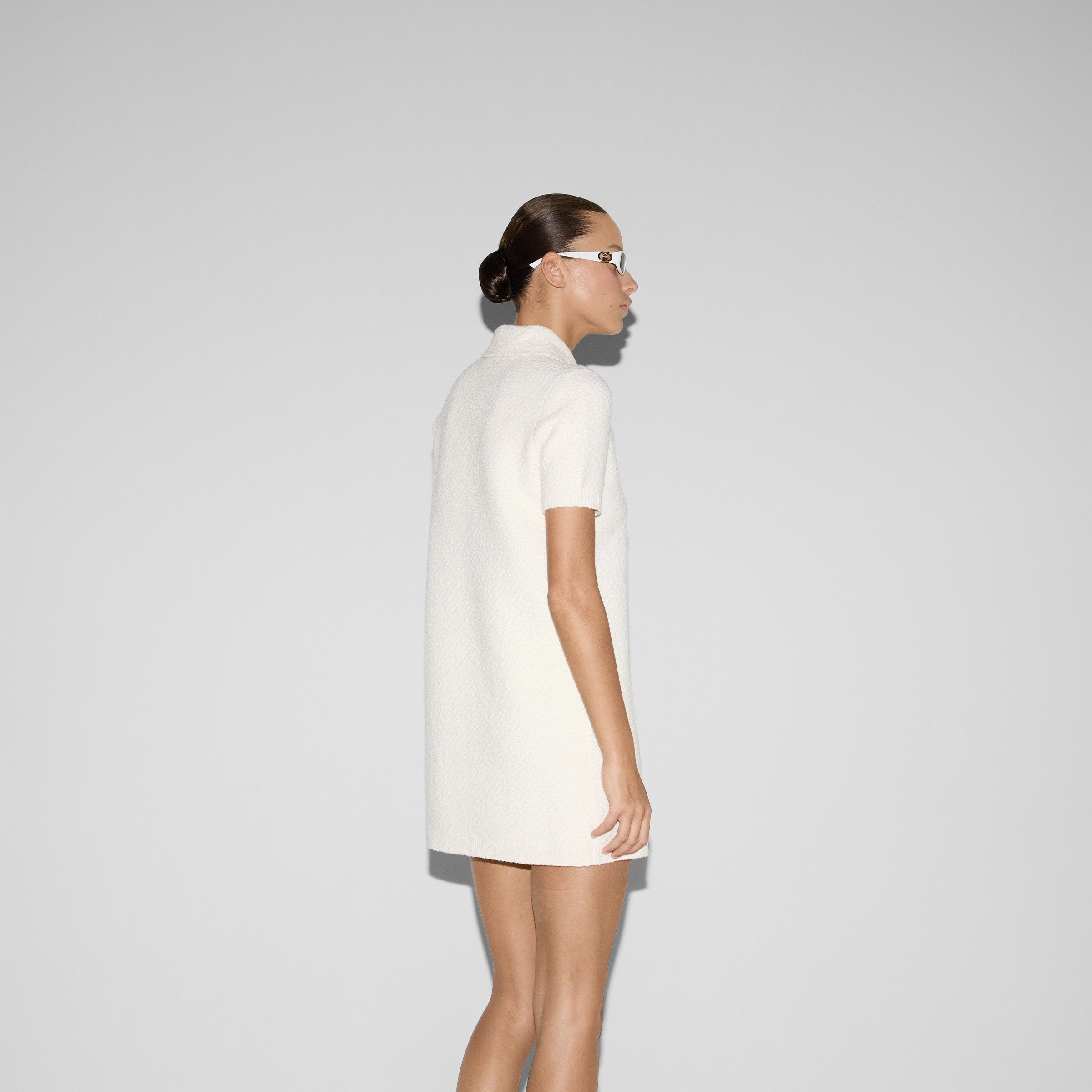 Wool bouclé polo dress - 4