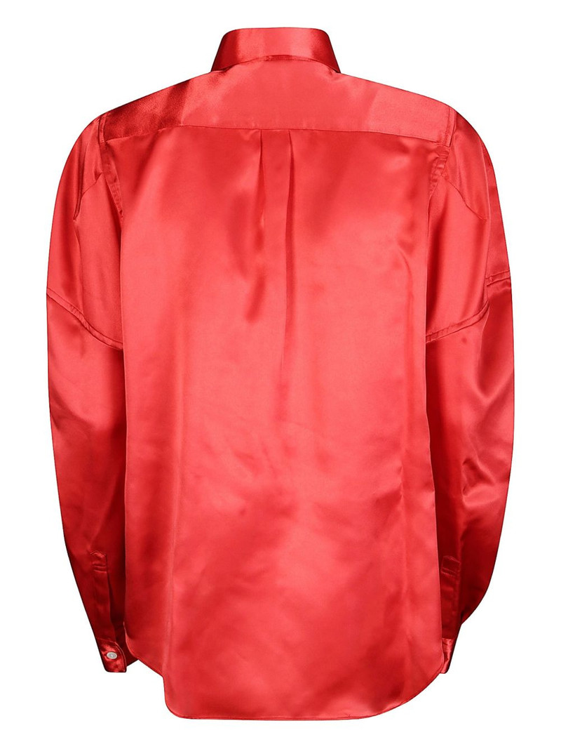 Comme Des Garçons chest-pocket satin shirt outlook