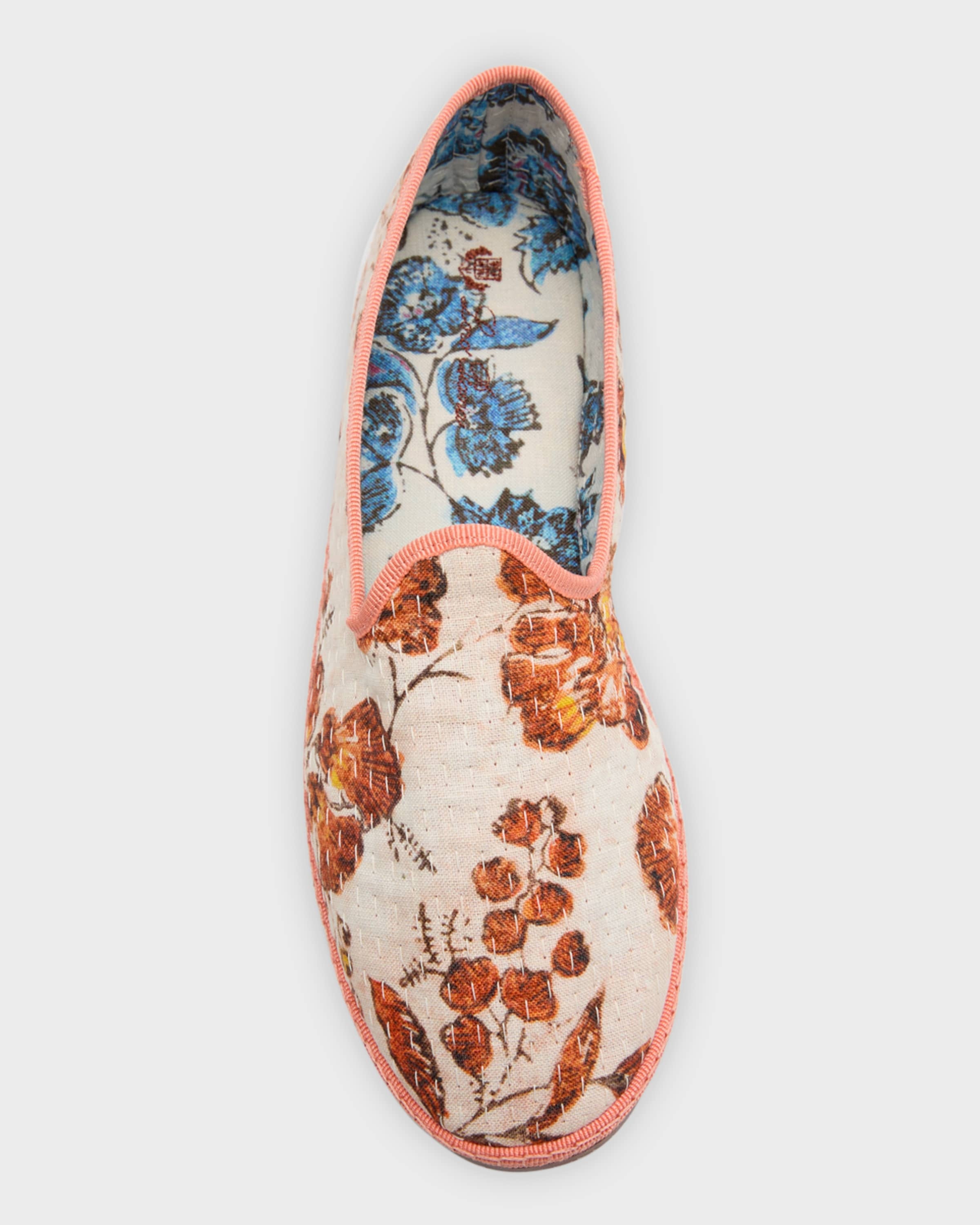 Loro Piana Laguna Flower Ballerina Loafers | REVERSIBLE