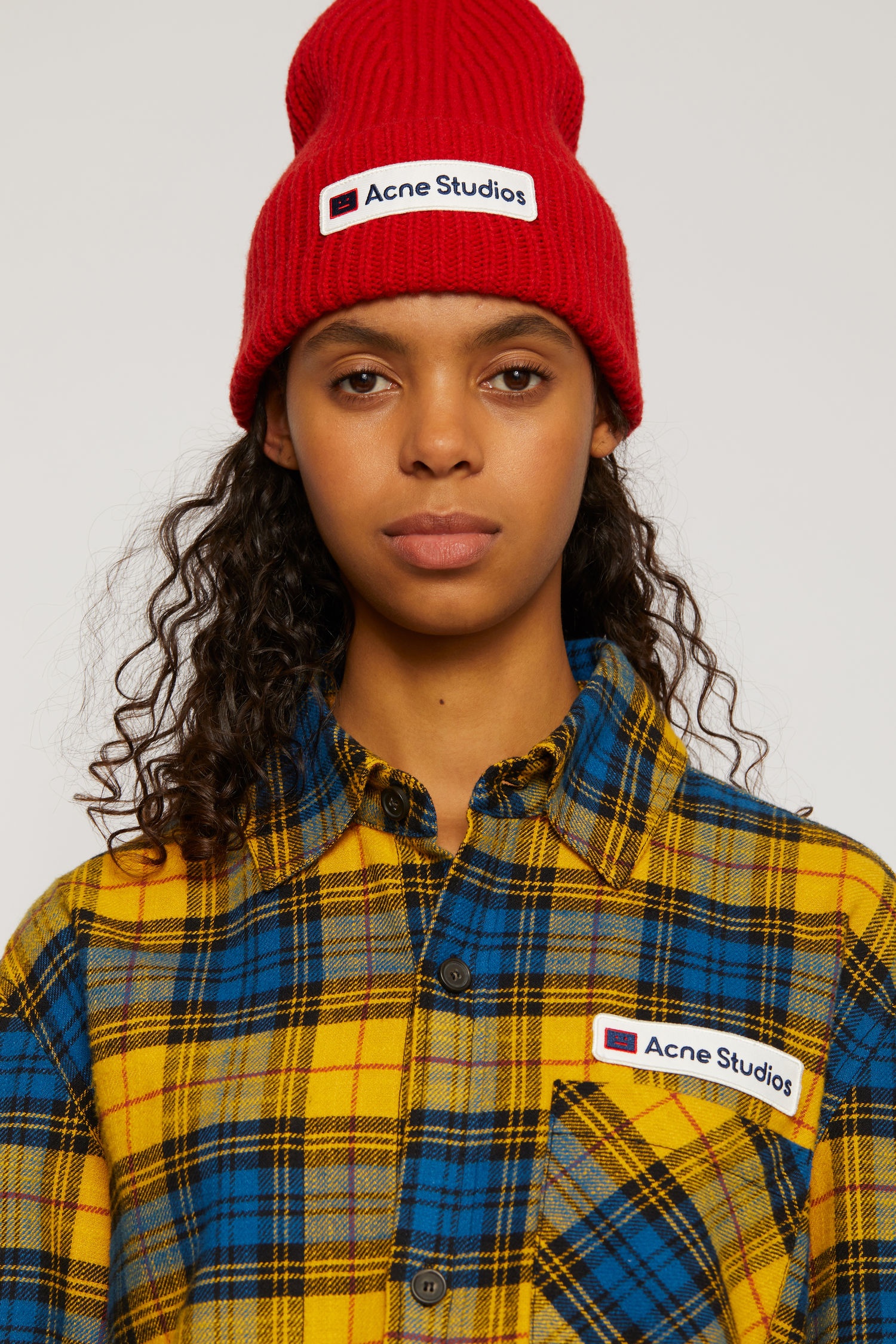 Logo patch wool beanie red - 5