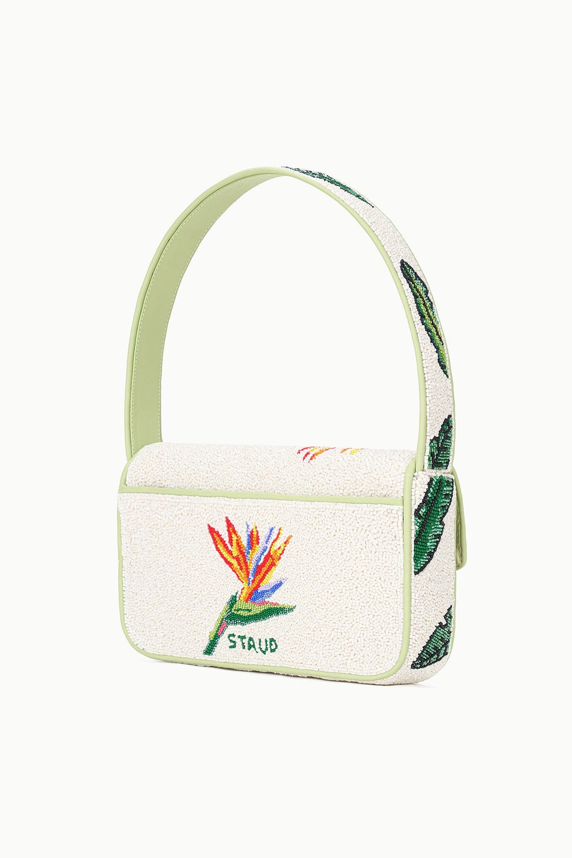 STAUD TOMMY BEADED BAG BIRDS OF PARADISE - 3