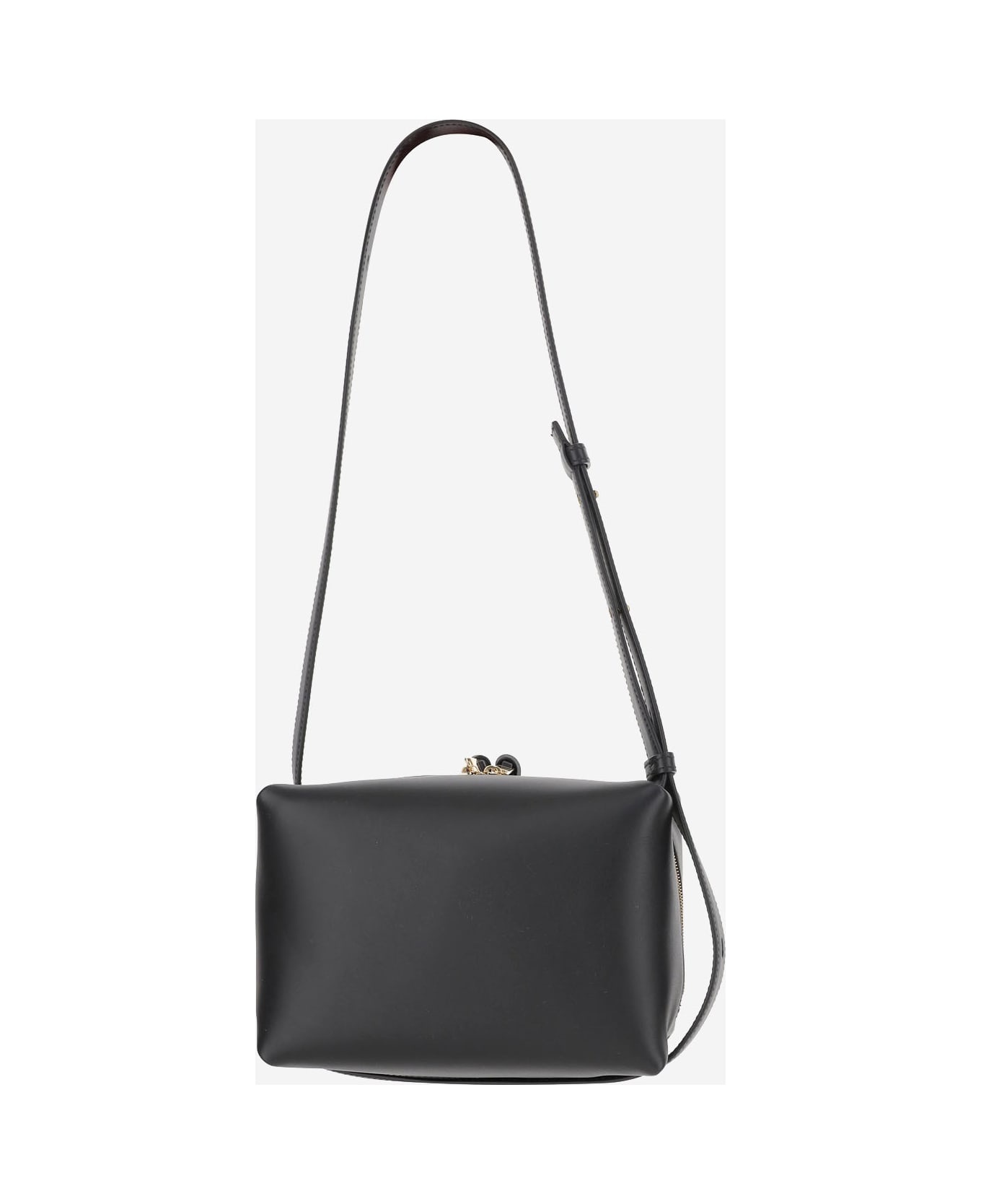 Leather Shoulder Bag With Logo - 3